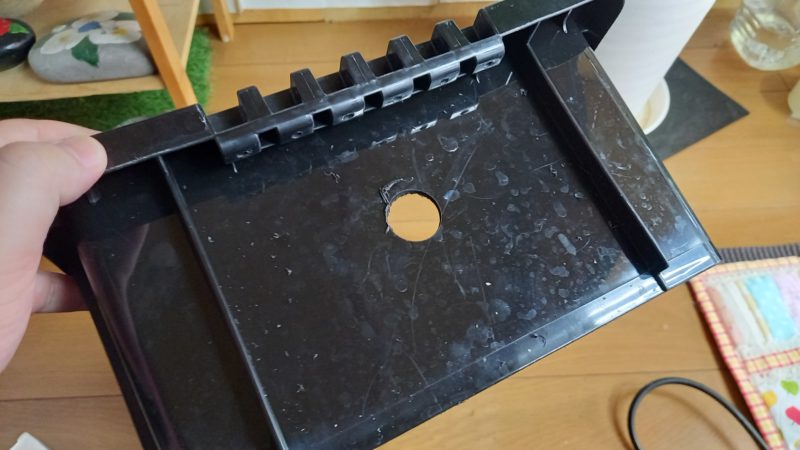 穴あけ後の写真